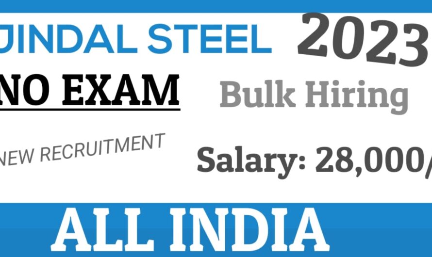 Jindal Steel Vacancy 2023 | Jindal Steel Recruitment 2023 | Jindal Steel Jobs 2023 | Apply Online for Fresher MNC Jobs